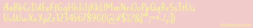 WellBredFontBySitujuh7ntypes Font – Yellow Fonts on Pink Background