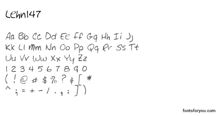 Schriftart Lehn147 – Alphabet, Zahlen, spezielle Symbole