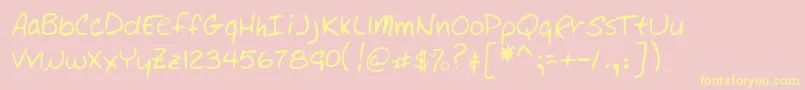 Lehn147 Font – Yellow Fonts on Pink Background