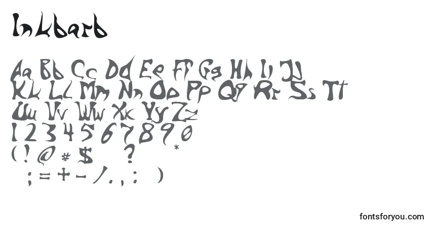 Шрифт Inkbarb – алфавит, цифры, специальные символы
