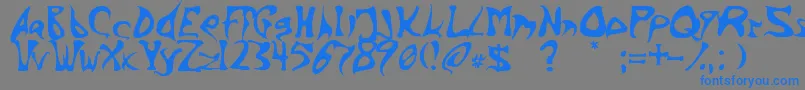 Шрифт Inkbarb – синие шрифты на сером фоне