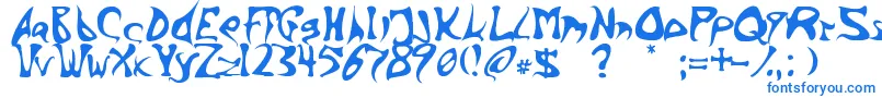 Inkbarb Font – Blue Fonts on White Background