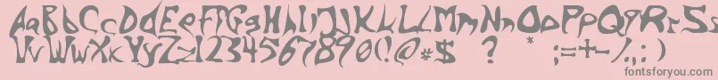 Inkbarb Font – Gray Fonts on Pink Background