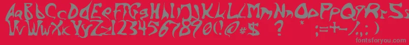 fuente Inkbarb – Fuentes Grises Sobre Fondo Rojo