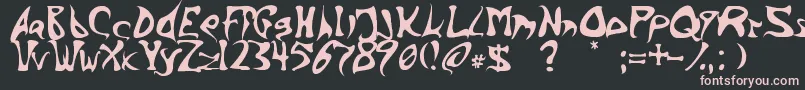 Inkbarb Font – Pink Fonts on Black Background