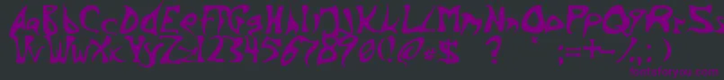 Inkbarb Font – Purple Fonts on Black Background