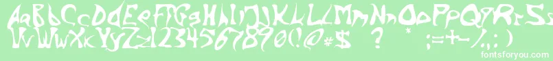 Inkbarb Font – White Fonts on Green Background