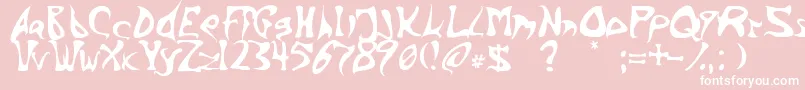 Inkbarb Font – White Fonts on Pink Background