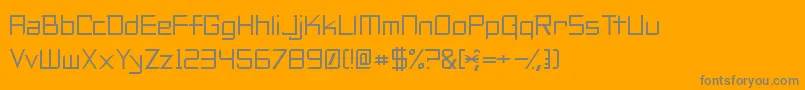 MaximalBeasts-Schriftart – Graue Schriften auf orangefarbenem Hintergrund