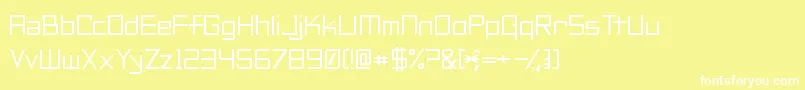 MaximalBeasts-Schriftart – Weiße Schriften auf gelbem Hintergrund