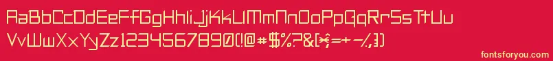 MaximalBeasts Font – Yellow Fonts on Red Background