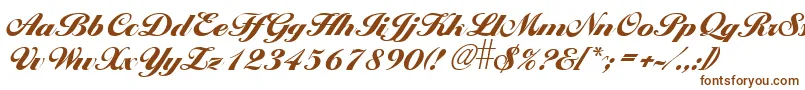 Шрифт LarissaextraboldRegular – коричневые шрифты на белом фоне