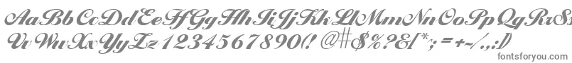 LarissaextraboldRegular-fontti – harmaat kirjasimet valkoisella taustalla