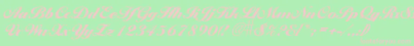 LarissaextraboldRegular Font – Pink Fonts on Green Background