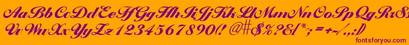Шрифт LarissaextraboldRegular – фиолетовые шрифты на оранжевом фоне