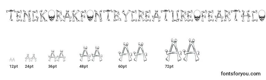 TengkorakFontByCreatureofearthCoe Font Sizes