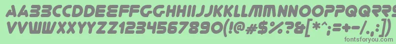 フォントYoureGoneIt – 緑の背景に灰色の文字