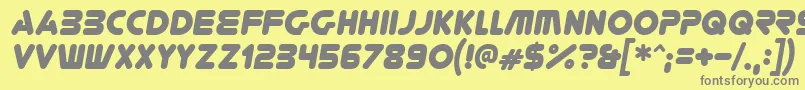 フォントYoureGoneIt – 黄色の背景に灰色の文字