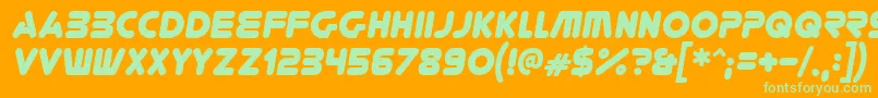 YoureGoneIt Font – Green Fonts on Orange Background