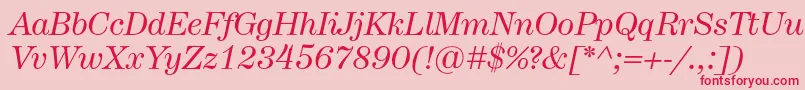 fuente HerculesItalic – Fuentes Rojas Sobre Fondo Rosa