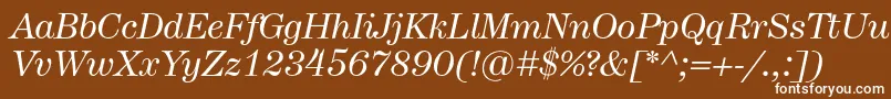 HerculesItalic Font – White Fonts on Brown Background