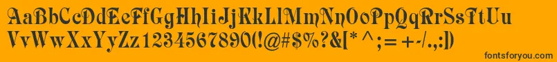 Raphaelstd Font – Black Fonts on Orange Background