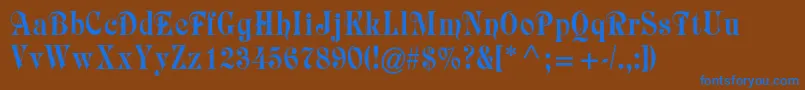 Raphaelstd Font – Blue Fonts on Brown Background