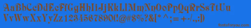 Raphaelstd Font – Brown Fonts on Blue Background