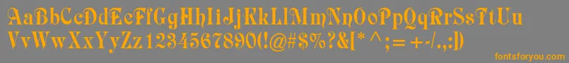 Raphaelstd Font – Orange Fonts on Gray Background