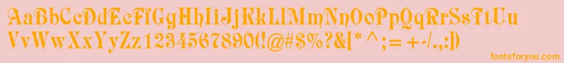 Raphaelstd Font – Orange Fonts on Pink Background