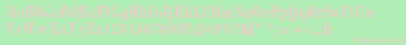 Raphaelstd Font – Pink Fonts on Green Background