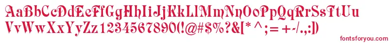 Raphaelstd Font – Red Fonts on White Background