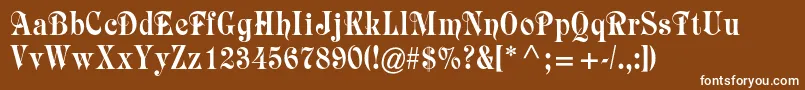 Raphaelstd Font – White Fonts on Brown Background