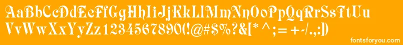 Raphaelstd Font – White Fonts on Orange Background