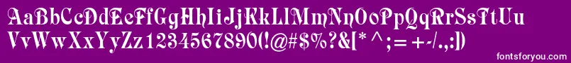 Raphaelstd Font – White Fonts on Purple Background