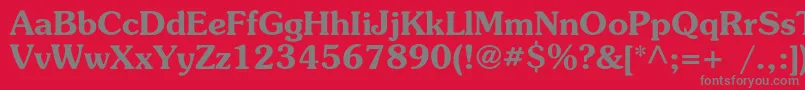 PresentcBold Font – Gray Fonts on Red Background