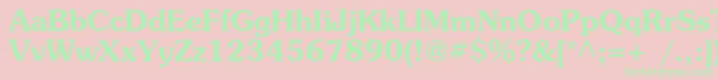 PresentcBold Font – Green Fonts on Pink Background