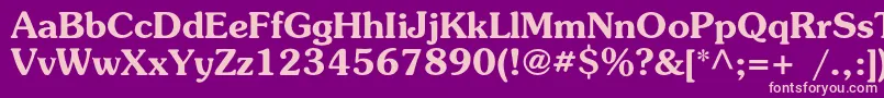 PresentcBold Font – Pink Fonts on Purple Background