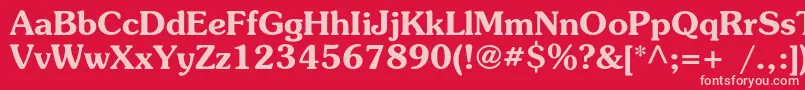 PresentcBold Font – Pink Fonts on Red Background