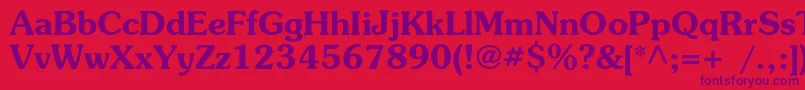 PresentcBold Font – Purple Fonts on Red Background