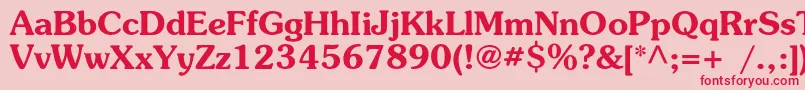 PresentcBold Font – Red Fonts on Pink Background