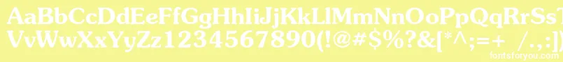 PresentcBold Font – White Fonts on Yellow Background