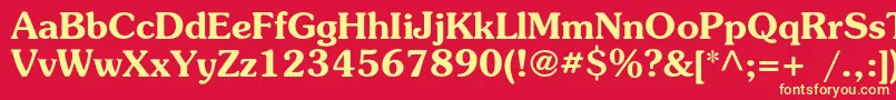 PresentcBold Font – Yellow Fonts on Red Background