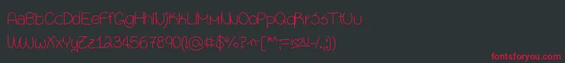 Sixteen Font – Red Fonts on Black Background