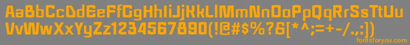 RegraBlack-Schriftart – Orangefarbene Schriften auf grauem Hintergrund