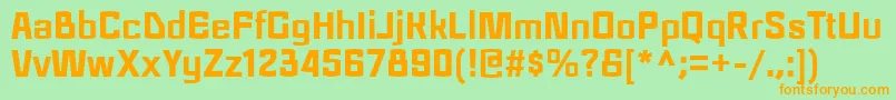 RegraBlack Font – Orange Fonts on Green Background