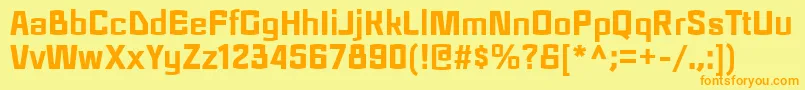 RegraBlack Font – Orange Fonts on Yellow Background