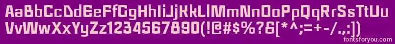 RegraBlack Font – Pink Fonts on Purple Background