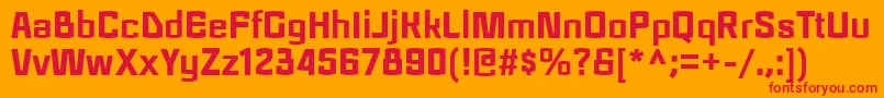 RegraBlack Font – Red Fonts on Orange Background