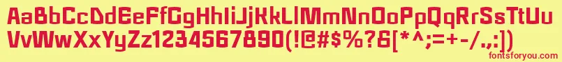 RegraBlack Font – Red Fonts on Yellow Background